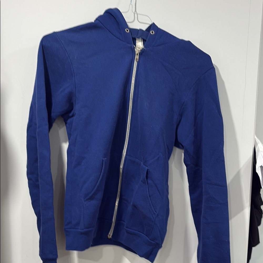 American apparel Blue Zip-Up Hoodie